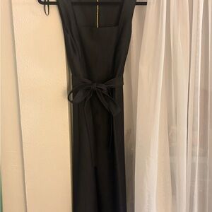 Calvin Klein Black Midi Dress with Bow Detail